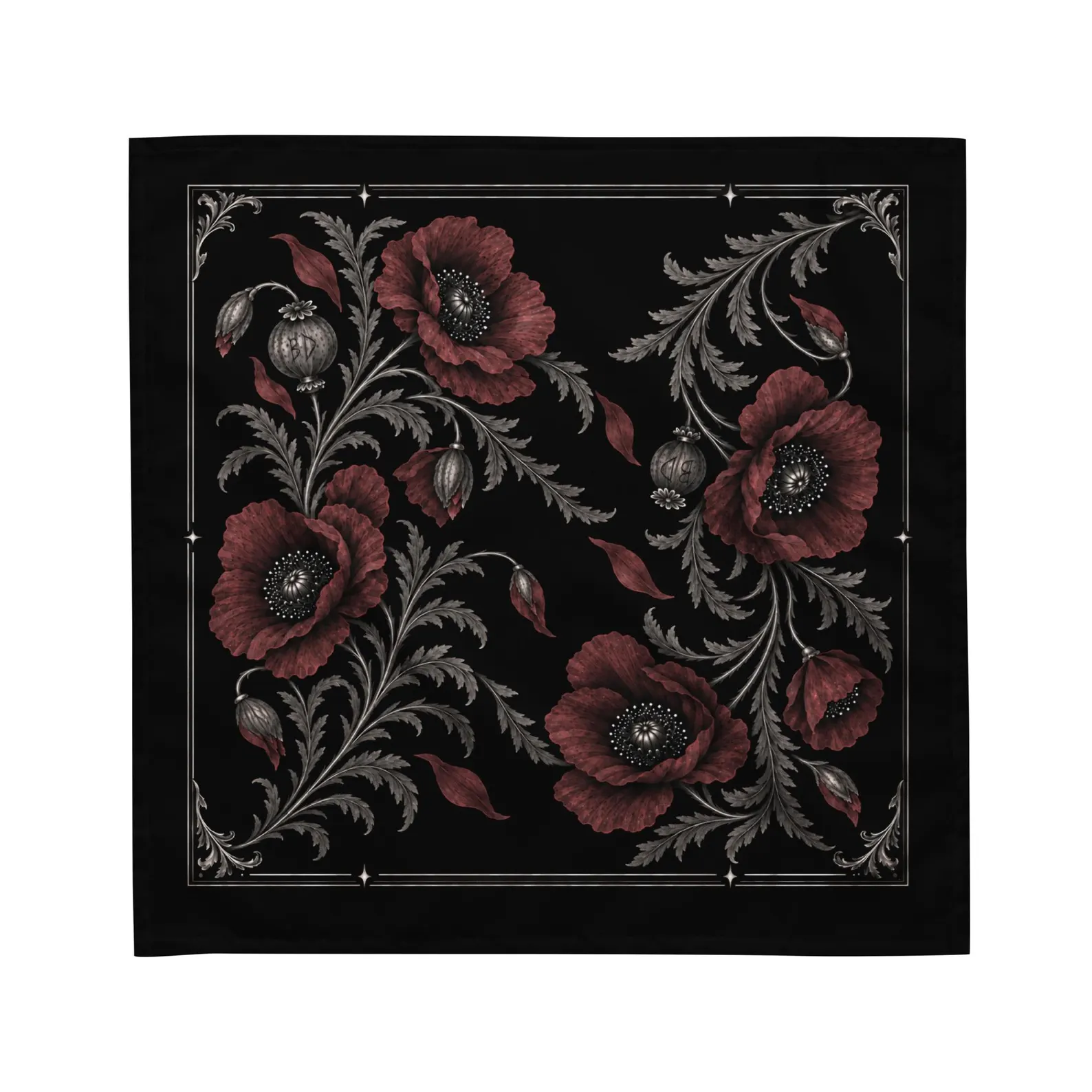 Botanical Poppy Bandana